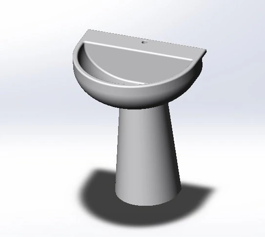 Wash basin 3D Model .c4d .max .obj .3ds .fbx .stl .blend