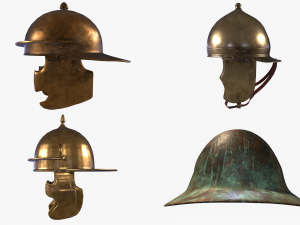 Roman helmet pack 3D Model