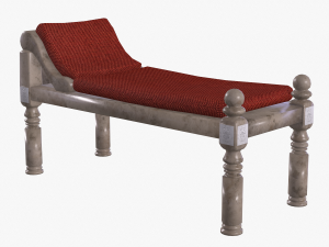 Roman couch - lectus cubicularis 3D Models