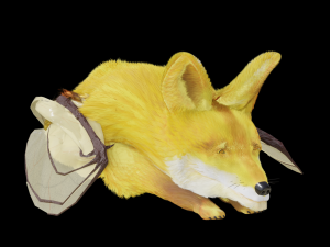 Fantasy Golden Crowned-Flying Fox 3D Model