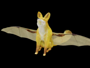 Fantasy Golden Crowned-Flying Fox 3D Model
