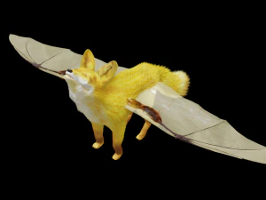 Fantasy Golden Crowned-Flying Fox 3D Model