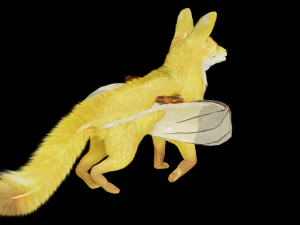 Fantasy Golden Crowned-Flying Fox 3D Model