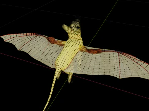 Fantasy Golden Crowned-Flying Fox 3D Model