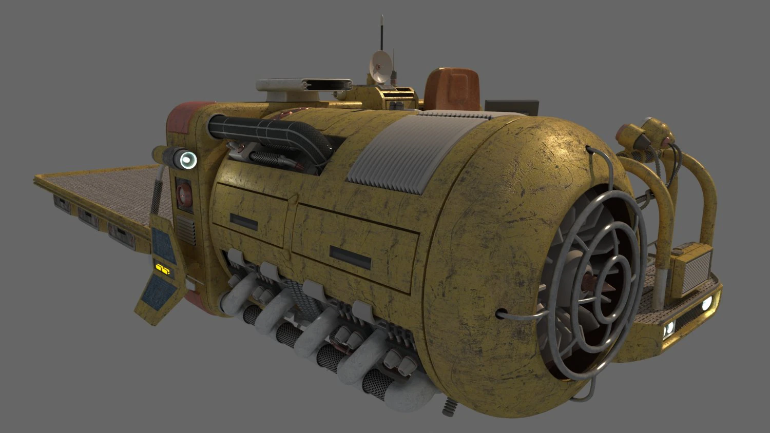 Cargo Landspeeder 3D Model .c4d .max .obj .3ds .fbx .stl .blend 
