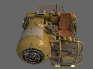 Cargo Landspeeder 3D Model