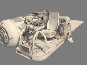 Cargo Landspeeder 3D Model
