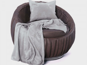 Modern leather armchair 3D Модель