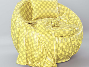 Modern leather armchair Modèle 3D
