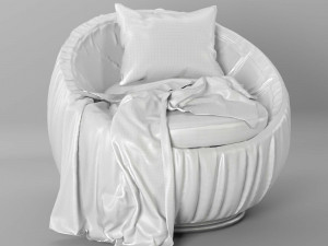 Modern leather armchair Modèle 3D
