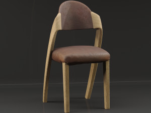 SolidwoodWalnutDiningChair 3D Модель