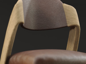 SolidwoodWalnutDiningChair 3D 模型