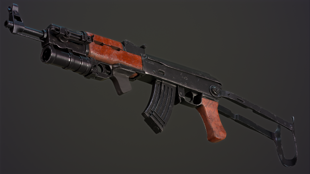 AKSGP-25 Model 3D .c4d .max .obj .3ds .fbx .stl .blend 