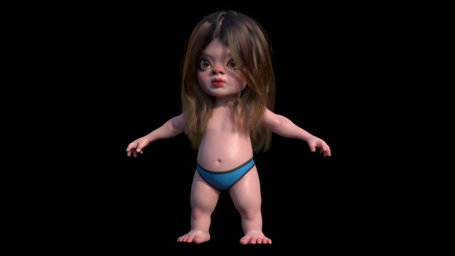 Child 3D Model .c4d .max .obj .3ds .fbx .stl .blend 