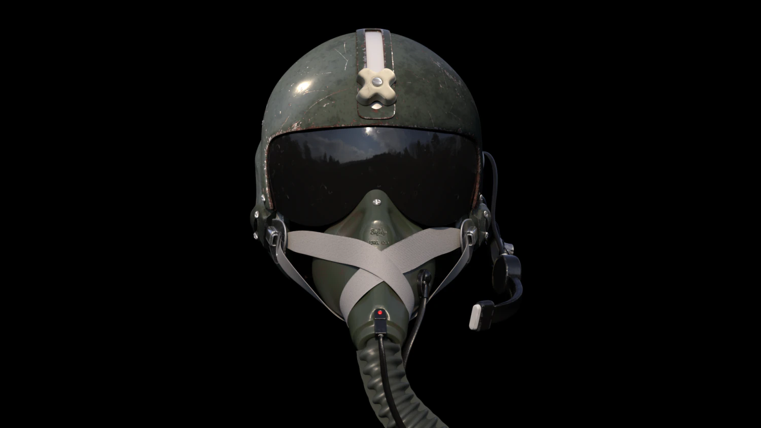 Pilot Helmet 3D Model .c4d .max .obj .3ds .fbx .stl .blend 