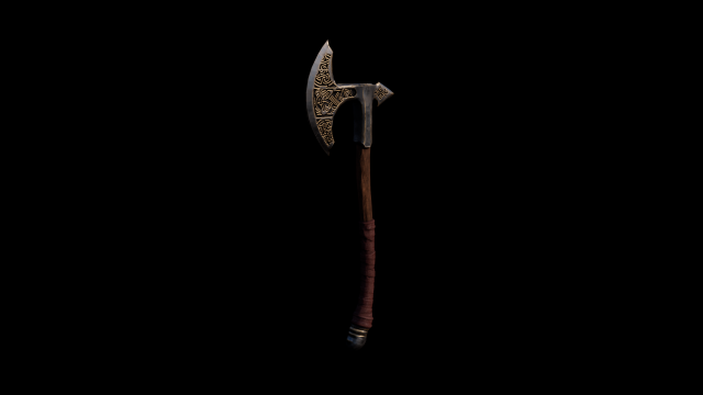 Axe - Battleaxe 3D 模型 .c4d .max .obj .3ds .fbx .stl .blend 