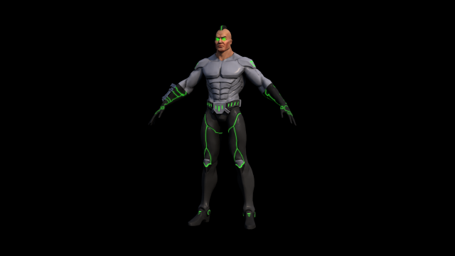 Character - Hero 3D Model .c4d .max .obj .3ds .fbx .stl .blend 
