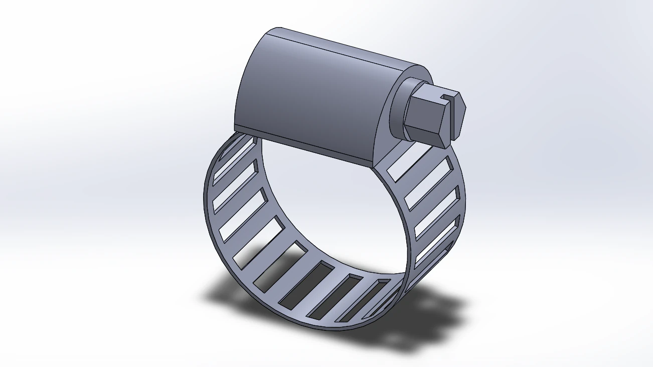 Hose clamp 3D Model .c4d .max .obj .3ds .fbx .stl .blend 
