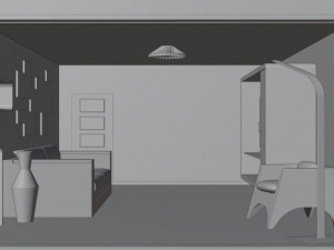 Loft style room 3D 模型