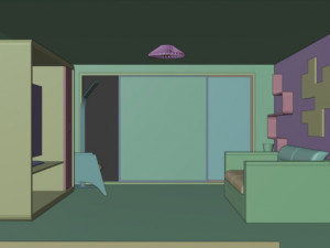 Loft style room 3D 模型