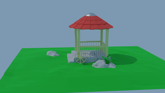 Roman gazebo 3D 모델 .c4d .max .obj .3ds .fbx .stl .blend 