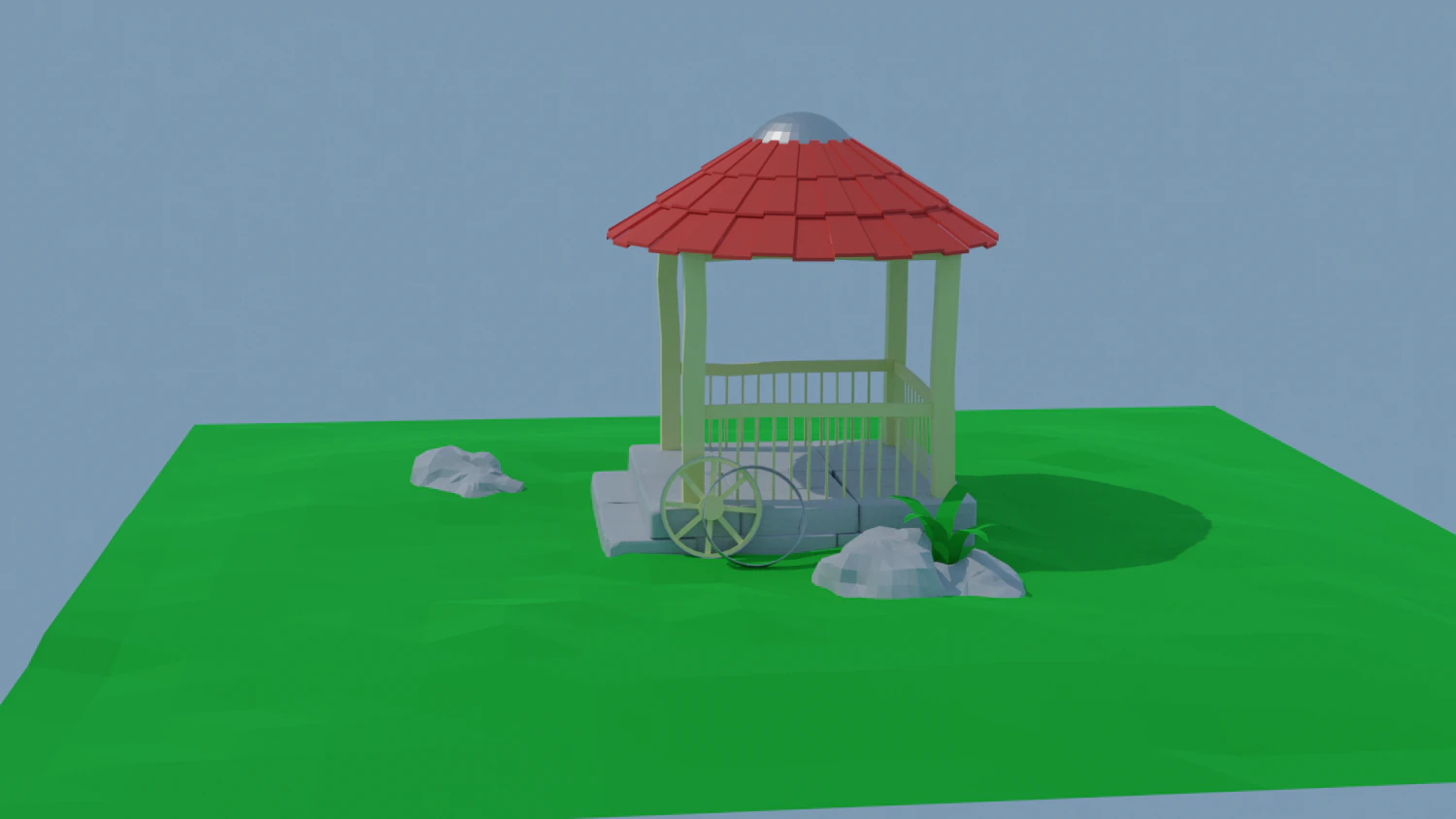 Roman gazebo 3D Model .c4d .max .obj .3ds .fbx .stl .blend 