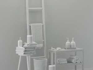 बाथरूम सेट 3D मॉडल