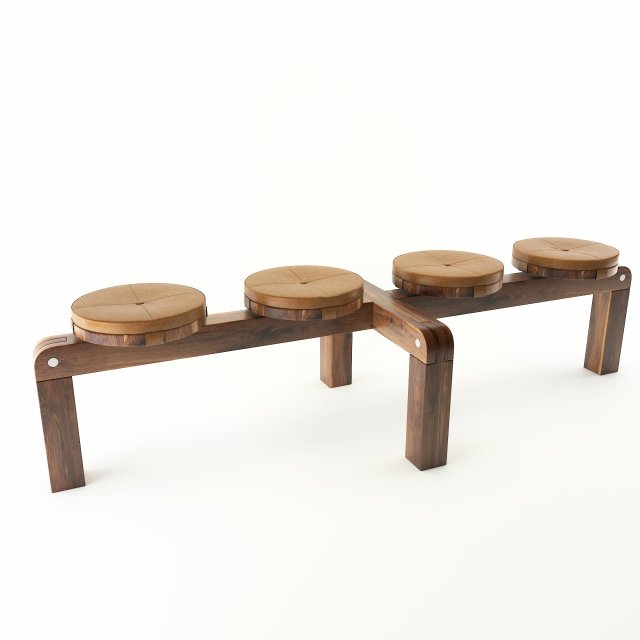 Modern bench Modelo 3D .c4d .max .obj .3ds .fbx .stl .blend 