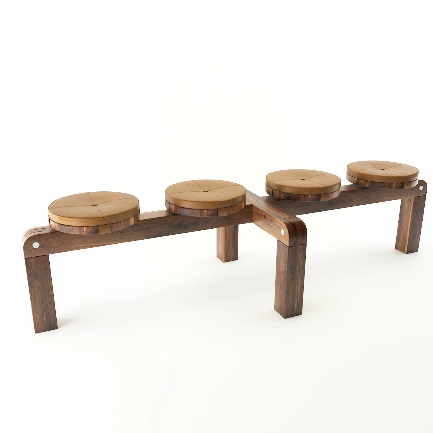 Modern bench 3D Model .c4d .max .obj .3ds .fbx .stl .blend 