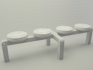 Modern bench Modelo 3D