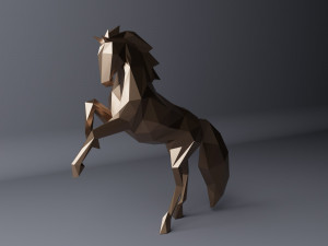Horse sculpture with stand and without stand 3D-printmodel
