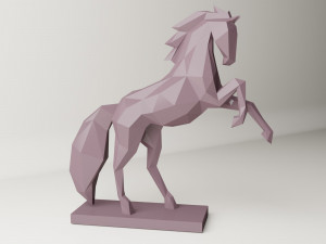 Horse sculpture with stand and without stand 3D-printmodel