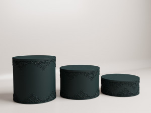 Set of decorative boxes with lids 3D 打印模型