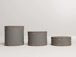 Set of decorative boxes with lids 3D Print Model