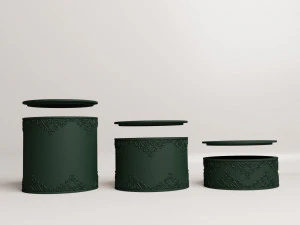 Set of decorative boxes with lids 3D Print Model