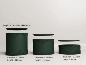 Set of decorative boxes with lids 3D Print Model
