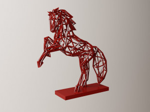 Horse sculpture 3D-printmodel