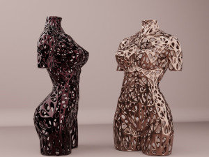 Woman torso sculpture 3D-printmodel