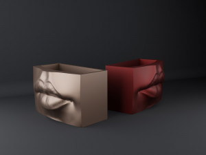 Lips pot-organizer-vase 3D-printmodel