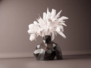 Vase lowpoly woman bust 3D Print Model
