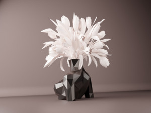 Vase lowpoly woman bust 3D 프린트 모델