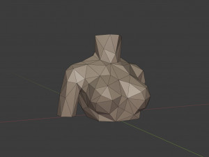 Vase lowpoly woman bust 3D 프린트 모델