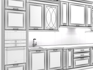 Kitchen neoclassic Modèle 3D