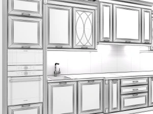 Kitchen neoclassic 3D Model