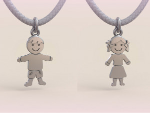 Pendants - Boy and Girl - 01 Modèles 3D en vedette