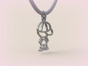 Pendants - Boy and Girl - 02 3D Baskı Modeli
