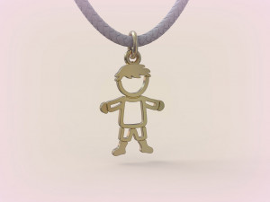 Pendants - Boy and Girl - 03 3D Принт Модель