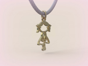 Pendants - Boy and Girl - 03 3D Принт Модель