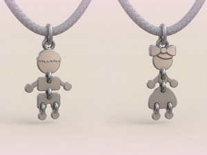 Pendants - Boy and Girl - 04 Modèles 3D en vedette