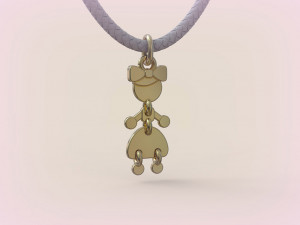 Pendants - Boy and Girl - 04 3D Принт Модель